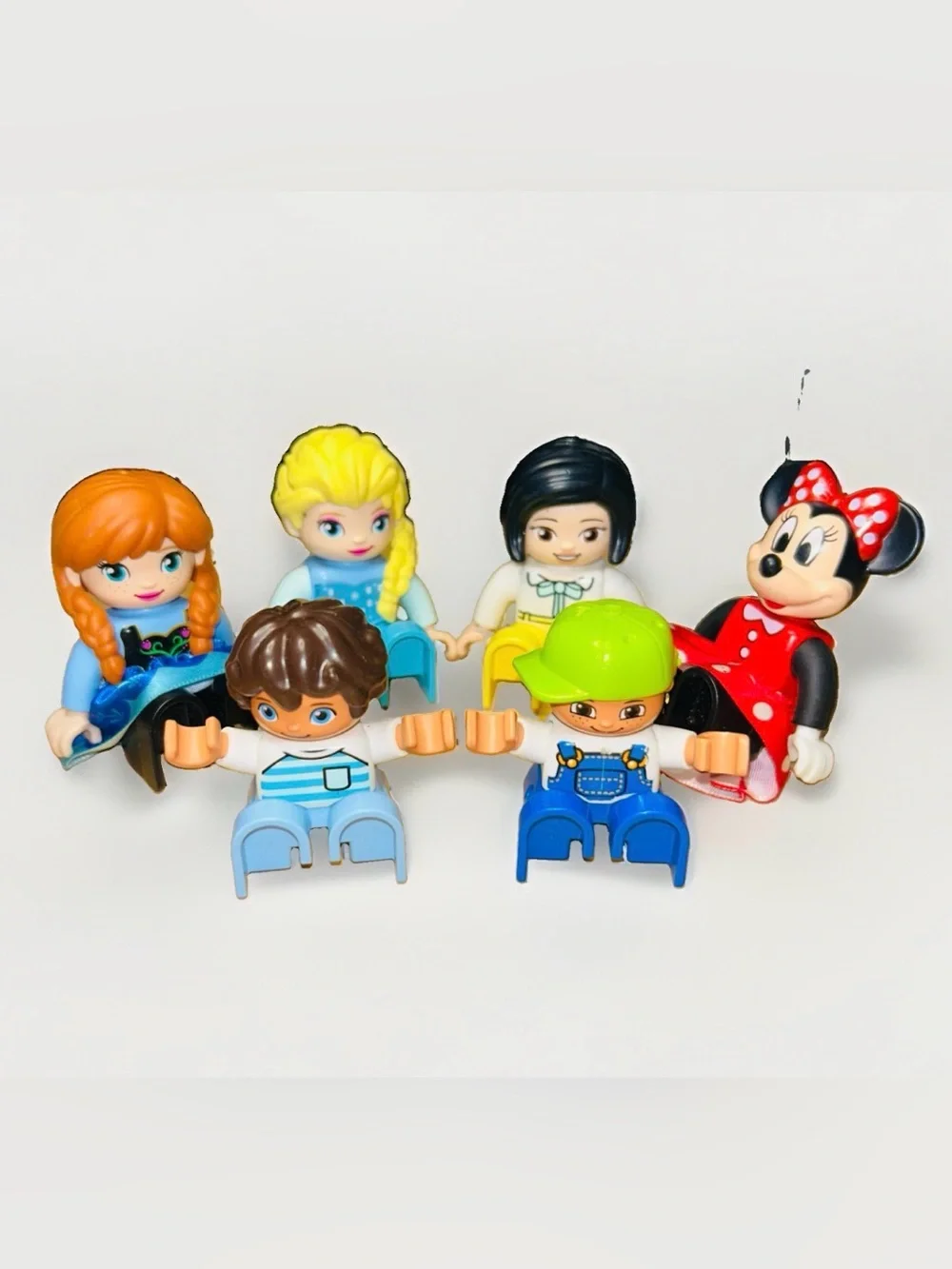 Duplo Figures, Mixed Lot of 6 Figure Pieces Minifigures Frozen Mini Mouse Etc